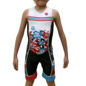 TRISUIT OLIMPICO FLORES BLANCO